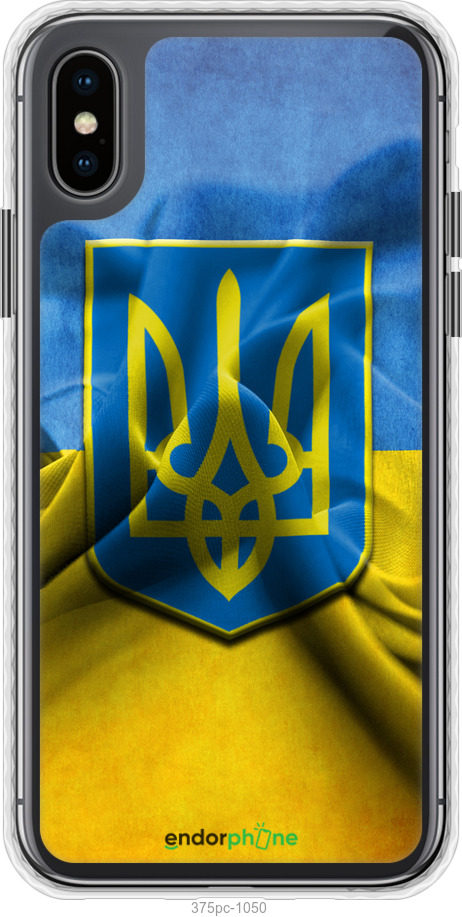 

Чохол Bumper чохол "Прапор та герб України" для iPhone X, Блакитний