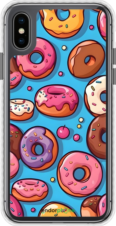 Чехол Bumper чехол Пончики для Apple iPhone XS - 6318pc-1583 изображение 