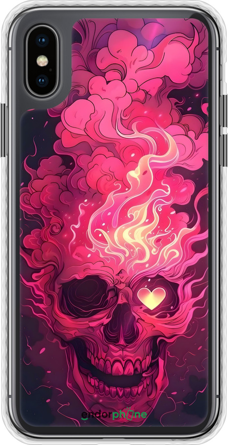 Чехол Bumper чехол Череп арт для Apple iPhone X - 6385pc-1050 изображение 