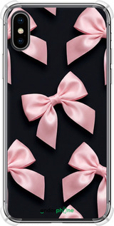 Силіконовий протиударний с посиленими кутами чехол Coquette Ribbons Dark Coquette для Apple iPhone X - 6767sp-1050 изображение 
