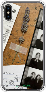 Силикон с усиленными углами чехол Aesthetic Scrapbook Collage для Apple iPhone X - 6773sp-1050 изображение 