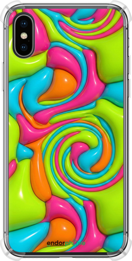 Силикон с усиленными углами чехол Y2K Jelly Dream для Apple iPhone X - 6780sp-1050 изображение 