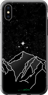 2D пластиковий чехол Мінімалістичний гірський краєвид для Apple iPhone XS - 6438t-1583 изображение 