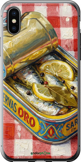 Силиконовый чехол Vintage Sardine Tin Phone для Apple iPhone X - 6772u-1050 изображение 