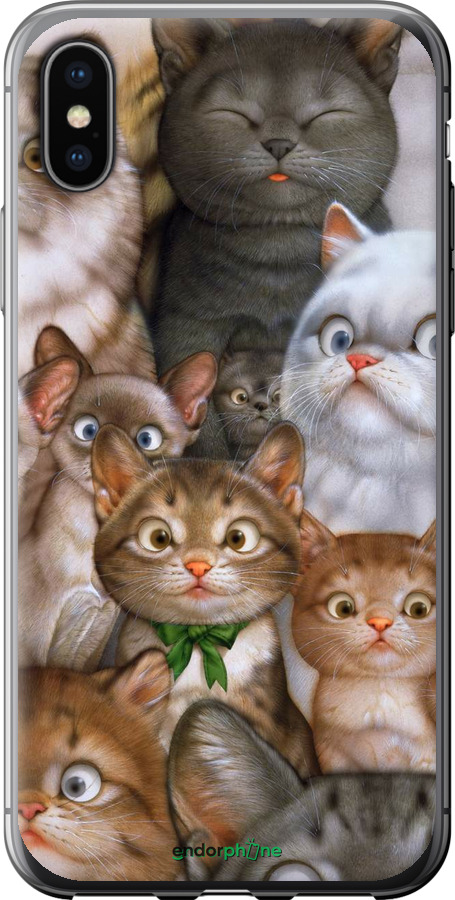 

2D пластиковий чохол "Коти" для iPhone XS