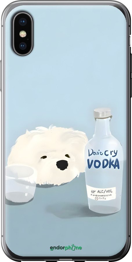2D пластиковий чехол Пес водка для Apple iPhone X - 6368t-1050 изображение 