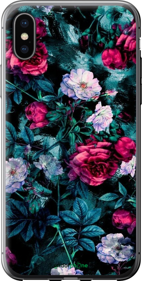 Силіконовий чехол Сад та троянди для Apple iPhone X - 6483u-1050 изображение 