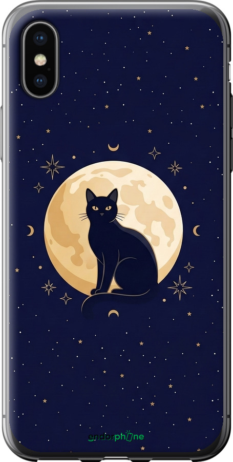 2D пластиковый чехол Cute Cat Celestial/Witchy для Apple iPhone X - 6787t-1050 изображение 