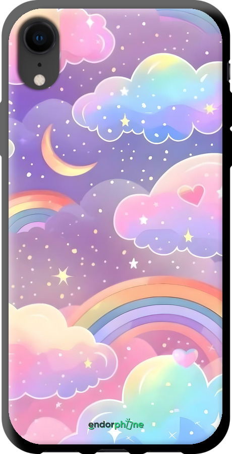 TPU чехол Облака и радуга для Apple iPhone XR - 6312b-1560 изображение 