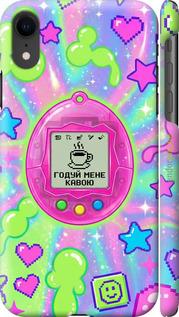 3D пластиковий глянцевий чехол Y2K Aesthetic Retro Pet: Годуй мене кавою для Apple iPhone XR - 6784c-1560 изображение 