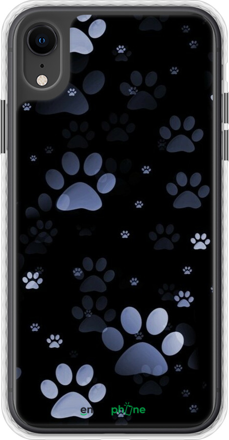 Чохол Bumper чехол З синіми відбитками лап для Apple iPhone XR - 6441pc-1560 изображение 