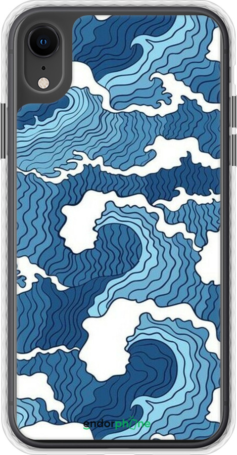 Чехол Bumper чехол Абстрактный рисунок морских волн для Apple iPhone XR - 6538pc-1560 изображение 