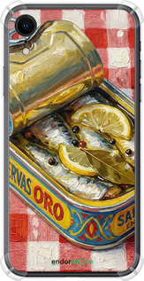 Силикон с усиленными углами чехол Vintage Sardine Tin Phone для Apple iPhone XR - 6772sp-1560 изображение 