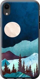 2D пластиковый чехол Горная идиллия ночной пейзаж для Apple iPhone XR - 6488t-1560 изображение 