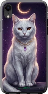 Силиконовый чехол Mystic White Cat Gothic Dark Purple Gold для Apple iPhone XR - 6805u-1560 изображение 