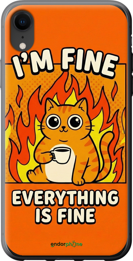 2D пластиковый чехол Funny Cat для Apple iPhone XR - 6786t-1560 изображение 