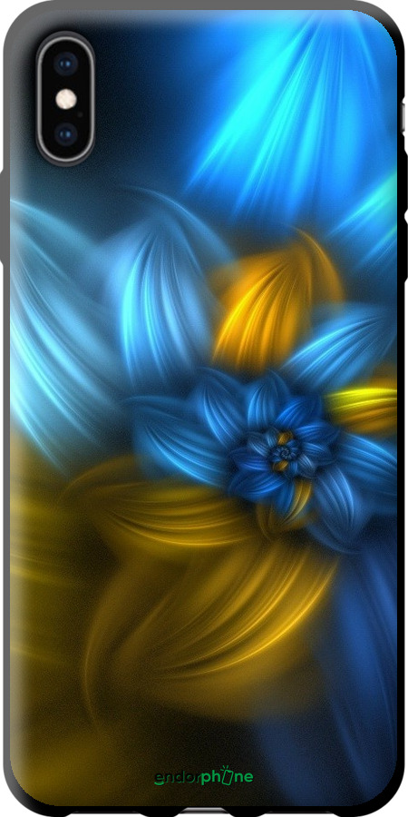 

TPU чорний чохол "Візерунок 46" для iPhone XS Max, Синій