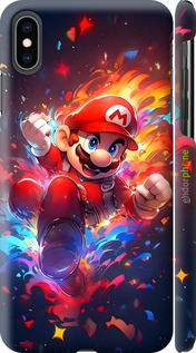 3D пластиковый глянцевый чехол Супер Марио для Apple iPhone XS Max - 6342c-1557 изображение 