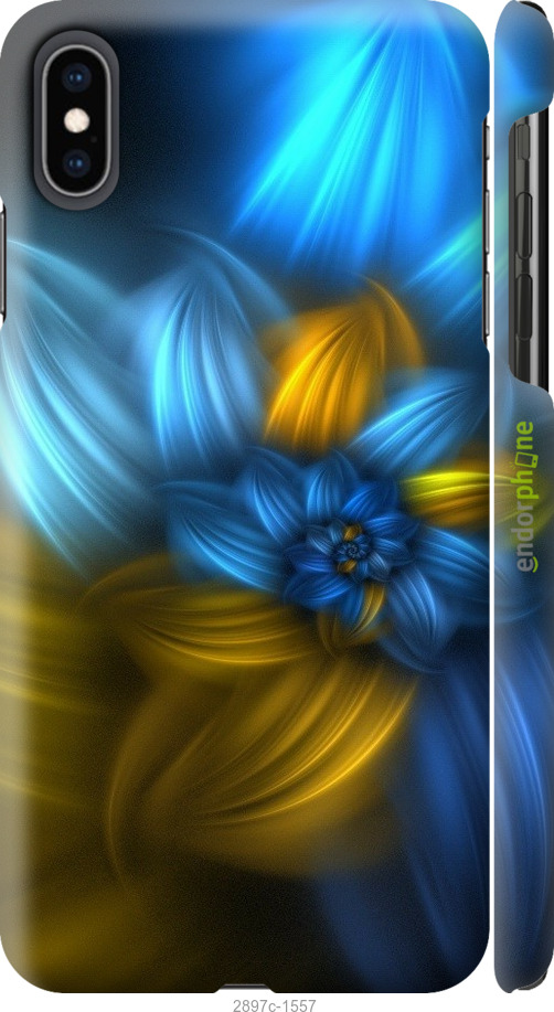 

3D пластиковий матовий чохол "Візерунок 46" для iPhone XS Max, Синій