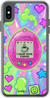 Чехол Bumper чехол Y2K Aesthetic Retro Pet: Годуй мене кавою для Apple iPhone XS Max - 6784pc-1557 изображение 