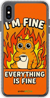 Чехол Bumper чехол Funny Cat для Apple iPhone XS Max - 6786pc-1557 изображение 