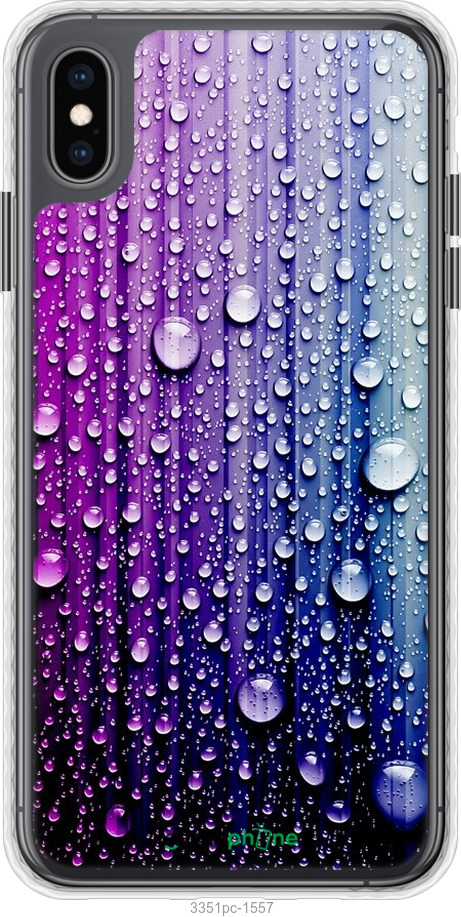 

Чохол Bumper чохол "Краплини води" для iPhone XS Max, Синій