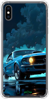 Силіконовий протиударний с посиленими кутами чехол Форд мустанг для Apple iPhone XS Max - 6374sp-1557 изображение 