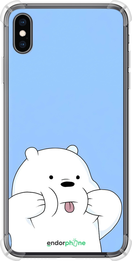 Силикон с усиленными углами чехол Милый мишка для Apple iPhone XS Max - 6357sp-1557 изображение 