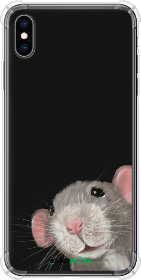 Силіконовий протиударний с посиленими кутами чехол The Peeking Rat для Apple iPhone XS Max - 6442sp-1557 изображение 