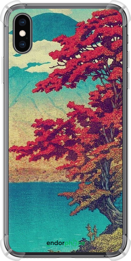 Силикон с усиленными углами чехол С изображением природы для Apple iPhone XS Max - 6469sp-1557 изображение 