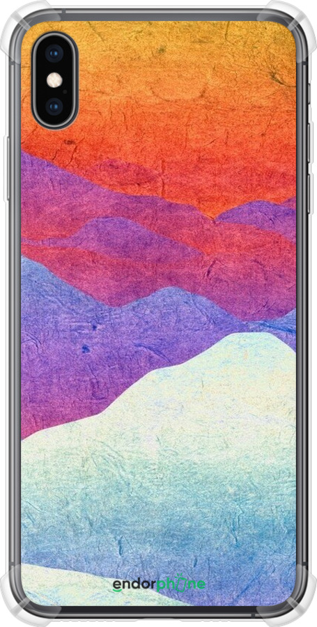 Силикон с усиленными углами чехол Горный закат для Apple iPhone XS Max - 6479sp-1557 изображение 