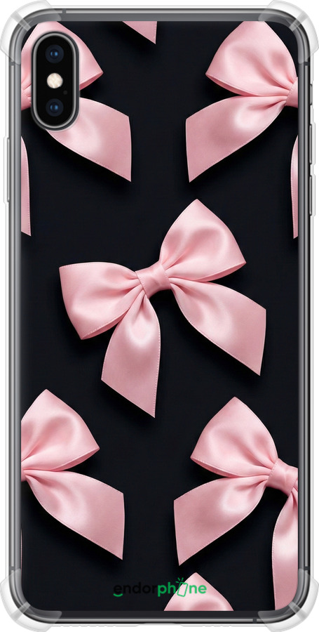 Силіконовий протиударний с посиленими кутами чехол Coquette Ribbons Dark Coquette для Apple iPhone XS Max - 6767sp-1557 изображение 