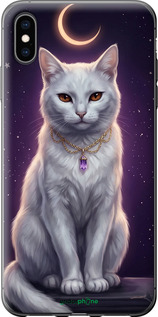 2D пластиковий чехол Mystic White Cat Gothic Dark Purple Gold для Apple iPhone XS Max - 6805t-1557 изображение 