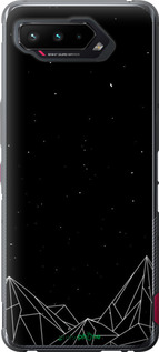 Силиконовый чехол Черно белые абстрактные горы для Asus ROG Phone 5 - 6437u-2530 изображение 