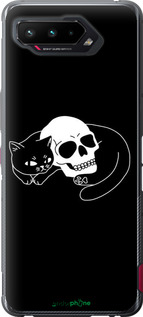 Силиконовый чехол С изображением кота и черепа для Asus ROG Phone 5 - 6491u-2530 изображение 