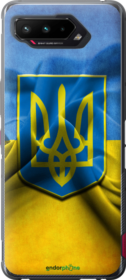

Силіконовий чохол "Прапор та герб України" для Asus ROG Phone 5, Жовтий