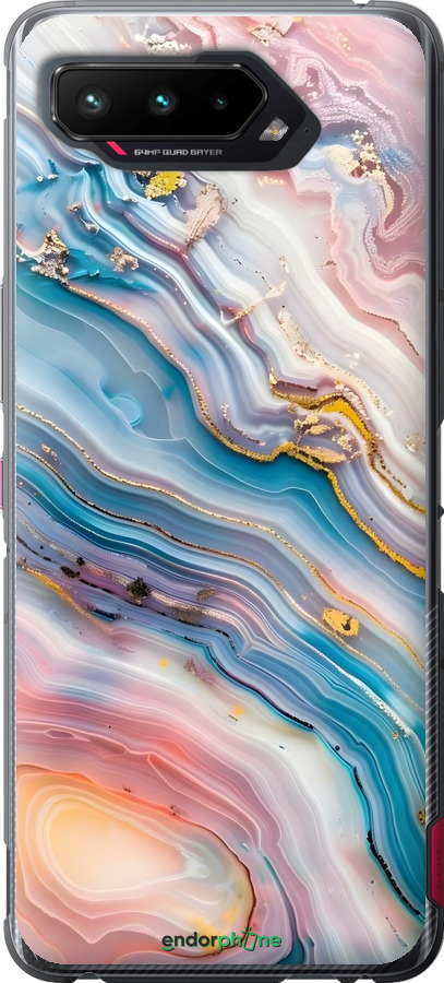 Силиконовый чехол Мрамор красивый для Asus ROG Phone 5 - 6376u-2530 изображение 