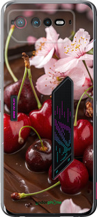 Силіконовий чехол Вишня у шоколаді для Asus Rog Phone 6 - 6698u-3401 изображение 