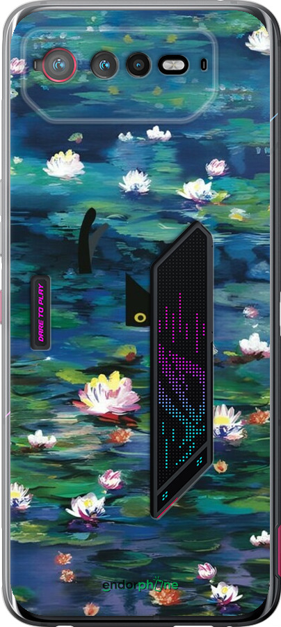 Силиконовый чехол Чехол с изображением водяных лилий Моне и кошек для Asus Rog Phone 6 - 6399u-3401 изображение 