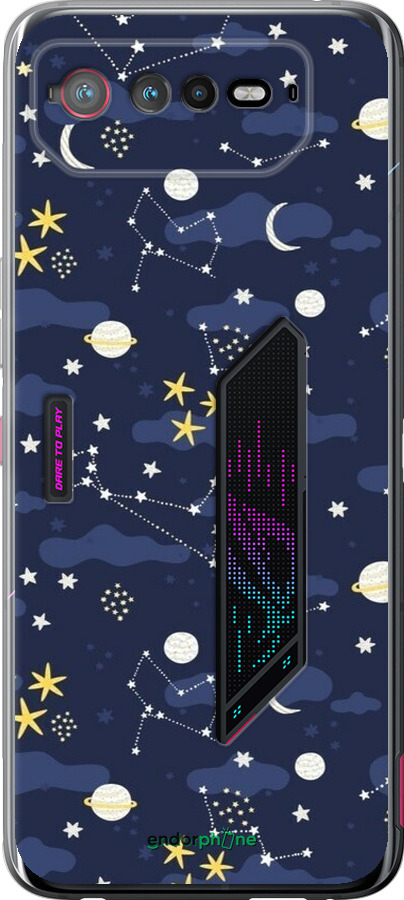 Силіконовий чехол Астрономічний візерунок для Asus Rog Phone 6 - 6446u-3401 изображение 