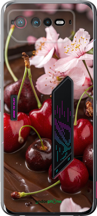Силіконовий чехол Вишня у шоколаді для Asus Rog Phone 6 - 6698u-3401 изображение 