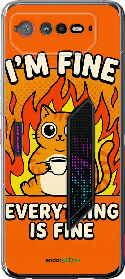 Силиконовый чехол Funny Cat для Asus Rog Phone 6 - 6786u-3401 изображение 