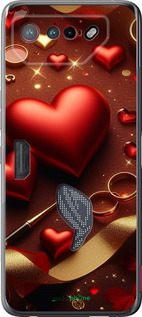 Силіконовий чехол Сердечки v3 для Asus Rog Phone 7 - 5833u-3405 изображение 
