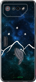 Силіконовий чехол Гори та зірки намальовані на тлі галактики для Asus Rog Phone 7 - 6490u-3405 изображение 