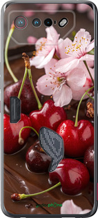 Силиконовый чехол Вишня в шоколаде для Asus Rog Phone 7 - 6698u-3405 изображение 