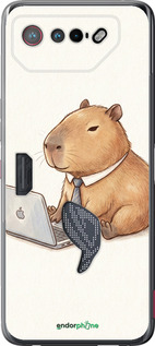 Силіконовий чехол Funny Capybara CEO Working для Asus Rog Phone 7 - 6777u-3405 изображение 
