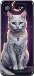 Силіконовий чехол Mystic White Cat Gothic Dark Purple Gold для Asus Rog Phone 7 - 6805u-3405 изображение 