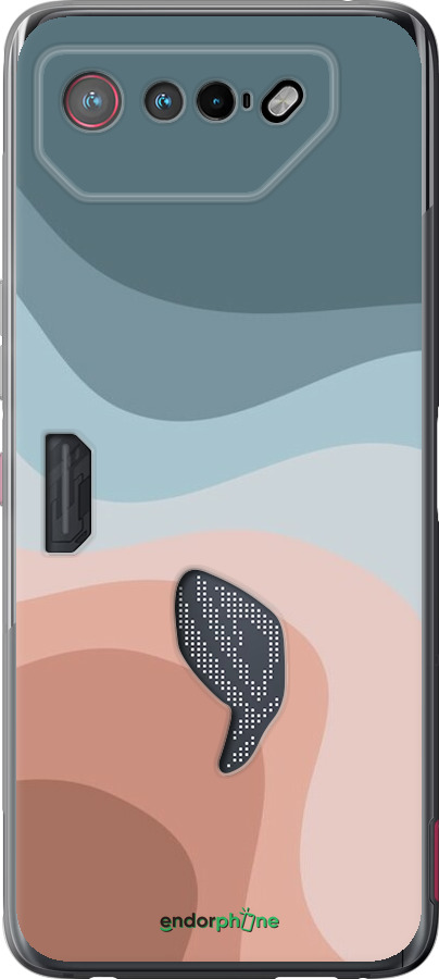 Силиконовый чехол С синими и розовыми волнами в стиле ретро для Asus Rog Phone 7 - 6532u-3405 изображение 