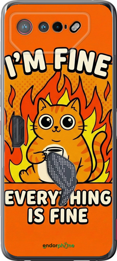 Силиконовый чехол Funny Cat для Asus Rog Phone 7 - 6786u-3405 изображение 