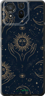 Силиконовый чехол Celestial Harmony: Sun & Moon Gold Mystic Pattern для Asus ROG Phone 8 - 6778u-3696 изображение 